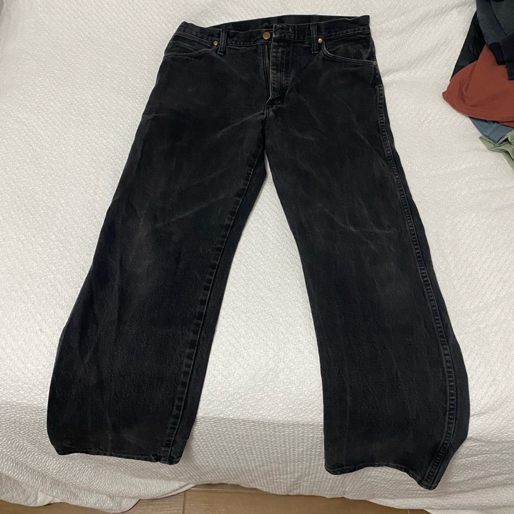 Black wrangler jeans 34x32